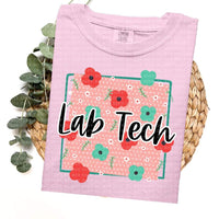 Floral Polka Dot Lab Tech Short Sleeve T-Shirt