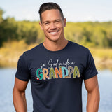 So God made a Grandpa Fishing Theme Short Sleeve T-Shirt