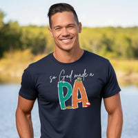 So God made a Pa Fishing Theme Short Sleeve T-Shirt