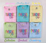 Tie Dye Faux Glitter Para Life T-Shirt