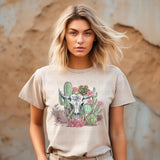 Western Skull and Cactus  T-Shirt (16)