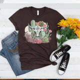 Western Skull and Cactus  T-Shirt (16)