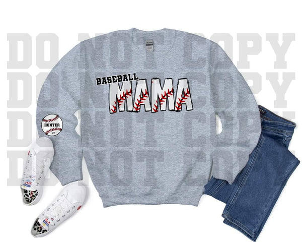 Baseball Mama Tee or Sweatshirt