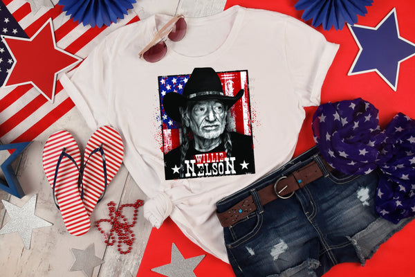 American Flag W!ll!e N3lson T-Shirt