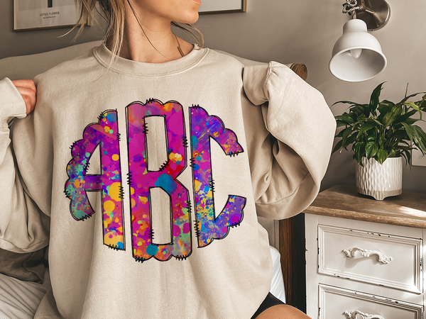 Bright Abstract Monogram T-Shirt