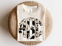 Abstract Leopard Monogram T-Shirt