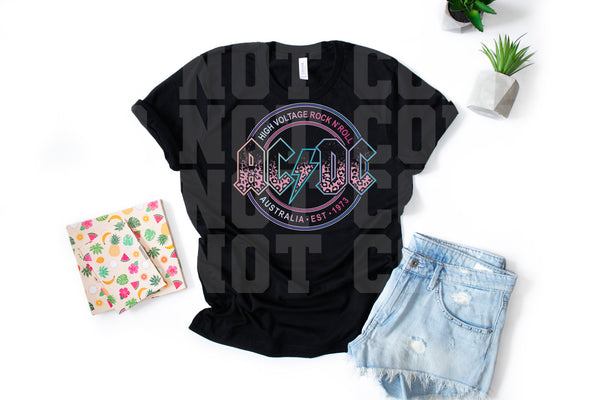 Neon Leopard AC/DC T-Shirt