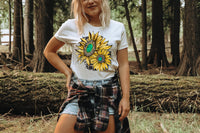 Turquoise Sunflower T-Shirt